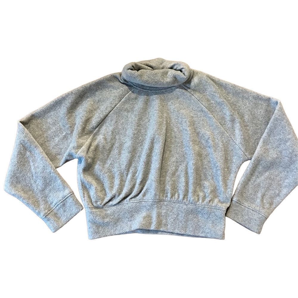Old navy fleece cowl neck cropped sweater girls size xl 14-16